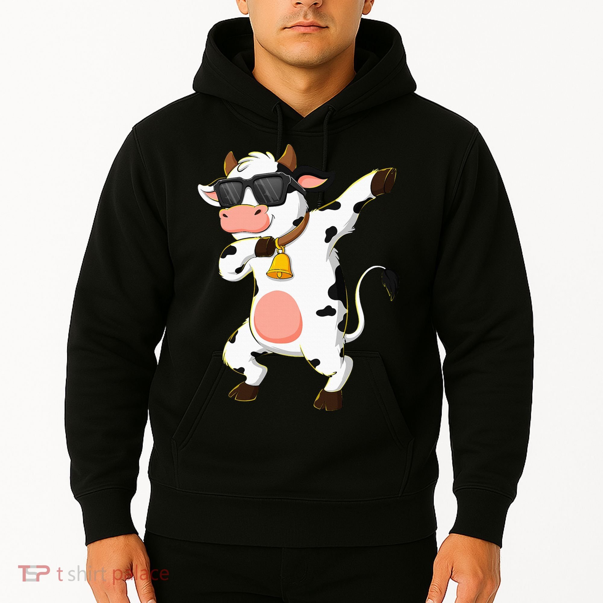 Dabbing Cow Wearing Sunglasses Dab Dance Hoodie
