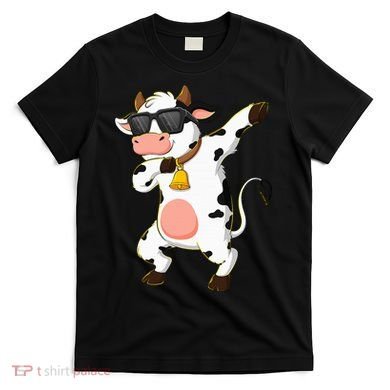 Dabbing Cow Wearing Sunglasses Dab Dance T-Shirt