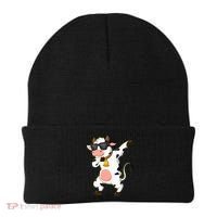 Dabbing Cow Wearing Sunglasses Dab Dance Beanie thumb 0