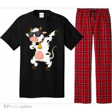 Dabbing Cow Wearing Sunglasses Dab Dance Pajama Set