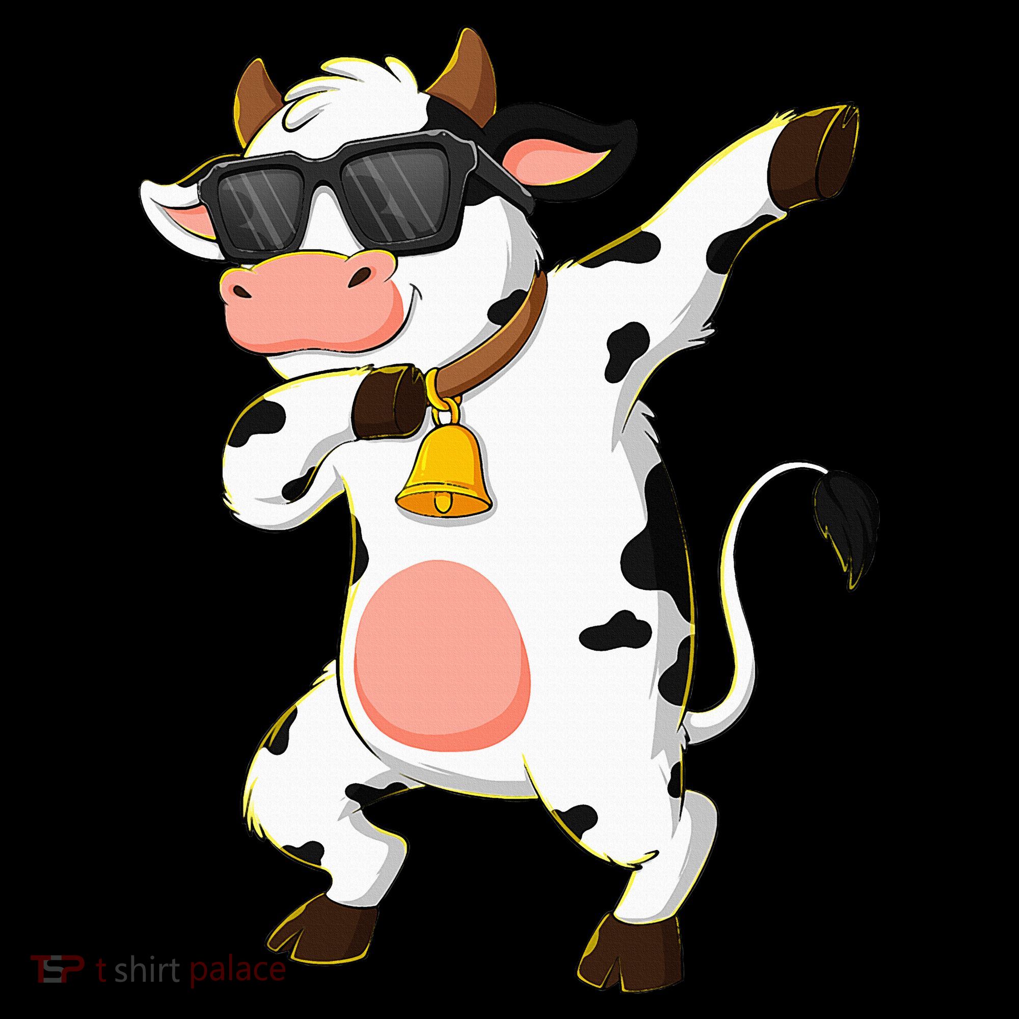 Dabbing Cow Wearing Sunglasses Dab Dance Women's Hoodie