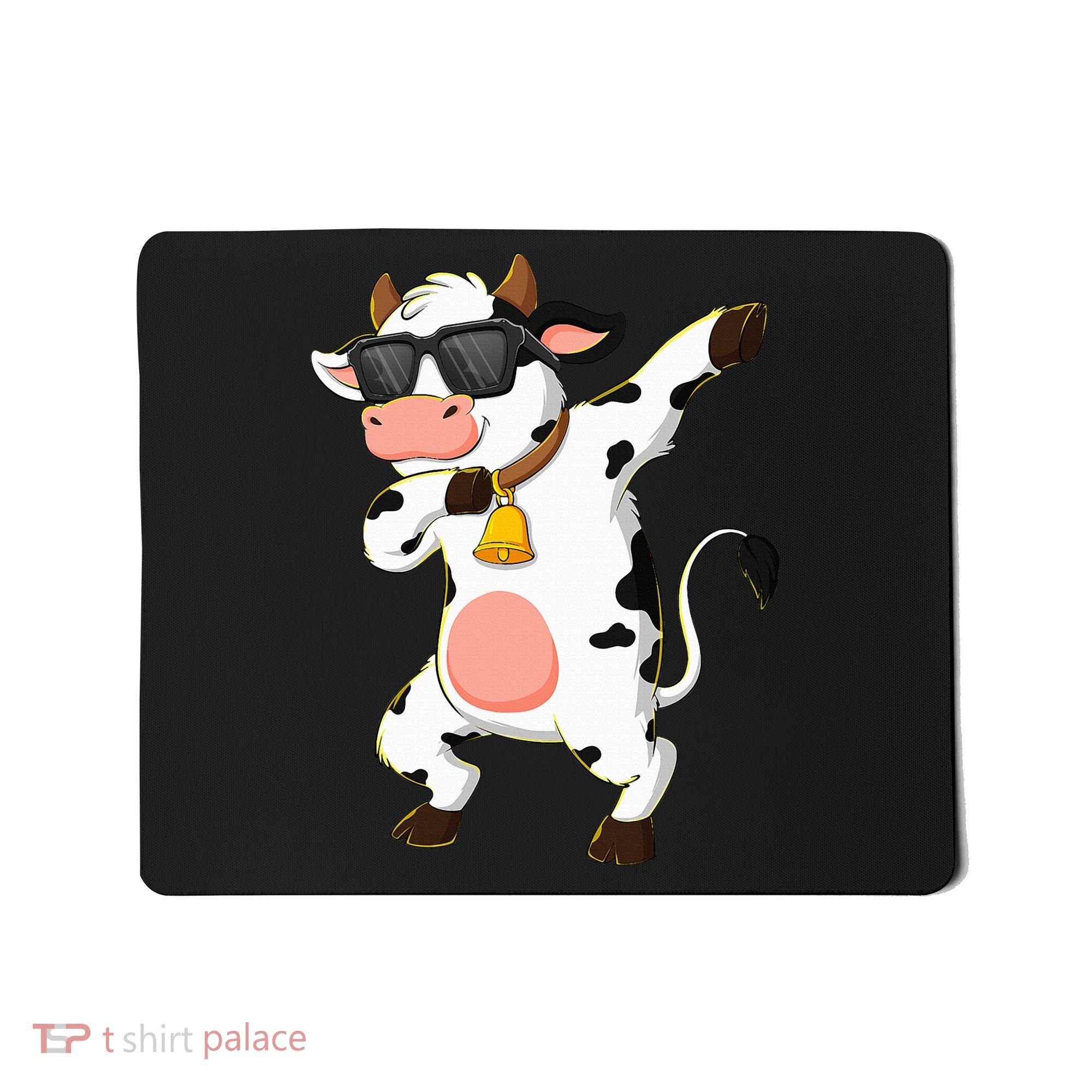 Dabbing Cow Wearing Sunglasses Dab Dance Mousepad