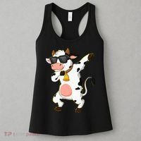 Dabbing Cow Wearing Sunglasses Dab Dance Women's Tank Top thumb 3