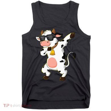 Dabbing Cow Wearing Sunglasses Dab Dance Tank Top