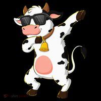 Dabbing Cow Wearing Sunglasses Dab Dance Tank Top thumb 6