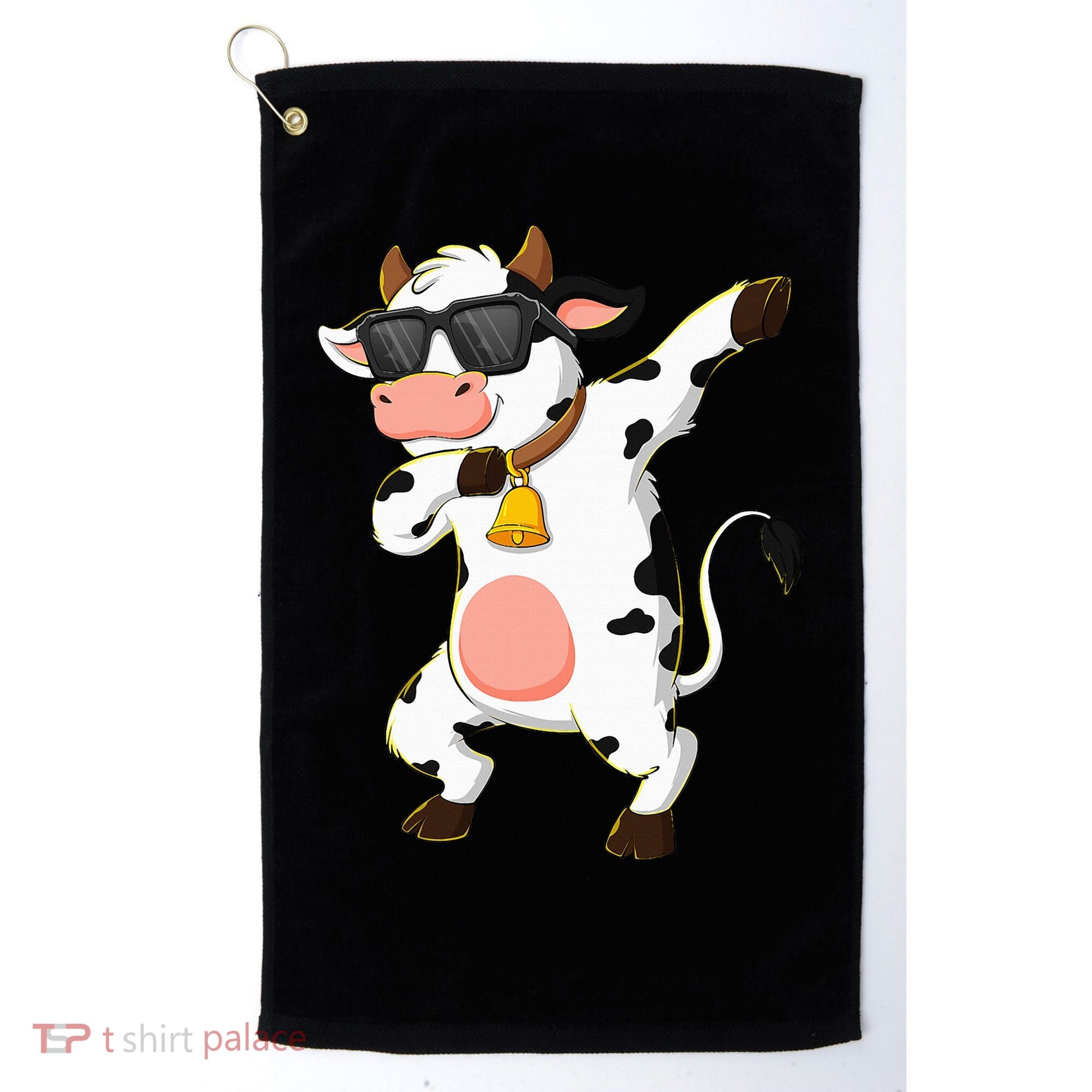 Dabbing Cow Wearing Sunglasses Dab Dance Golf Towel