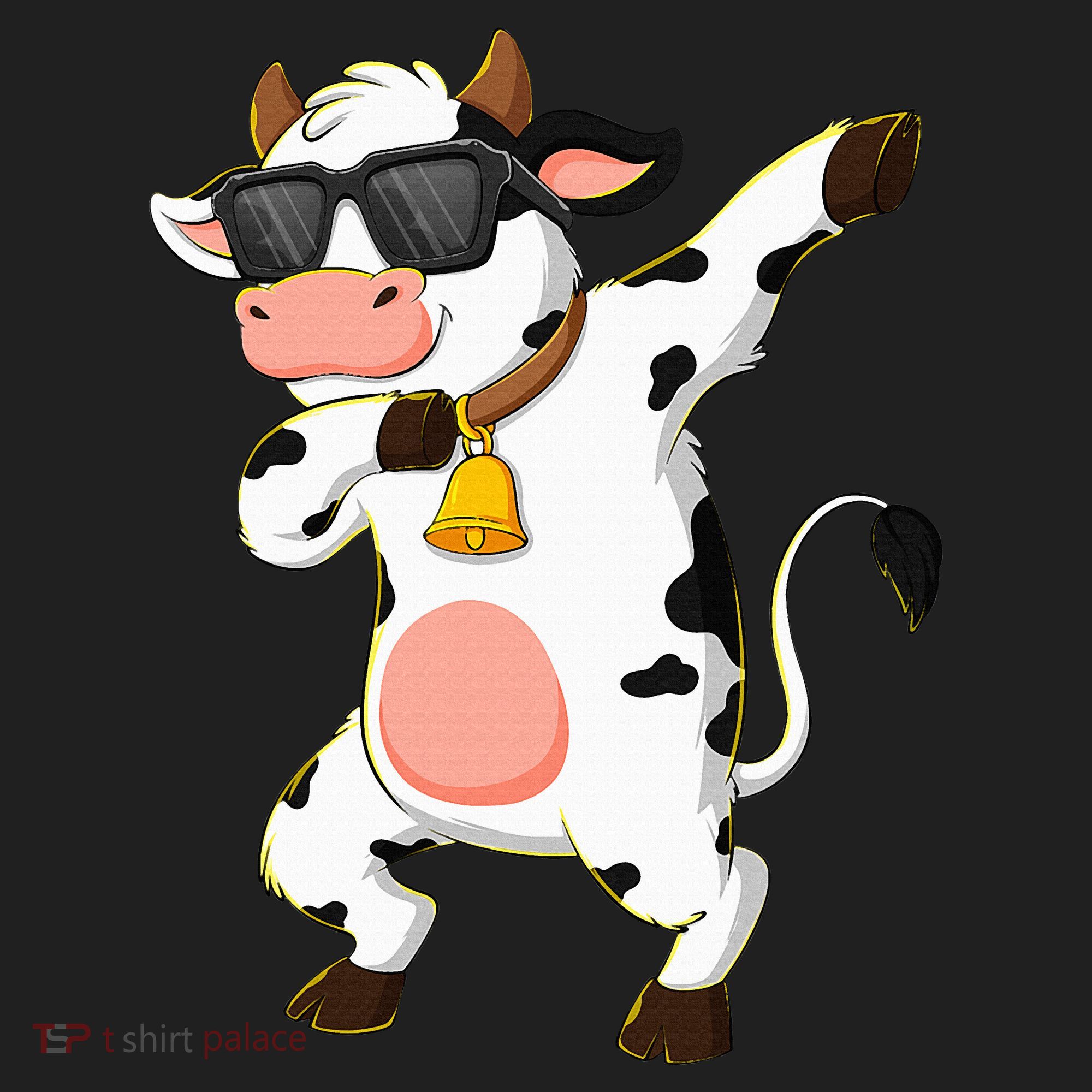 Dabbing Cow Wearing Sunglasses Dab Dance Golf Towel
