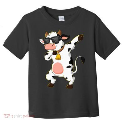 Dabbing Cow Wearing Sunglasses Dab Dance Toddler T-Shirt