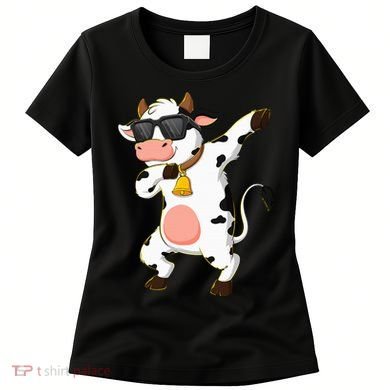 Dabbing Cow Wearing Sunglasses Dab Dance Women's T-Shirt