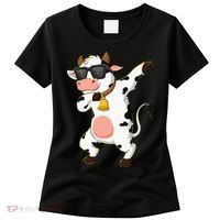 Dabbing Cow Wearing Sunglasses Dab Dance Women's T-Shirt thumb 0