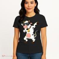 Dabbing Cow Wearing Sunglasses Dab Dance Women's T-Shirt thumb 4