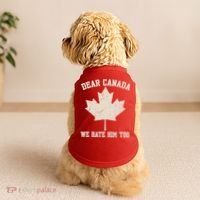 Dear Canada We Hate Him Too Anti Trump Doggie Tank thumb 2
