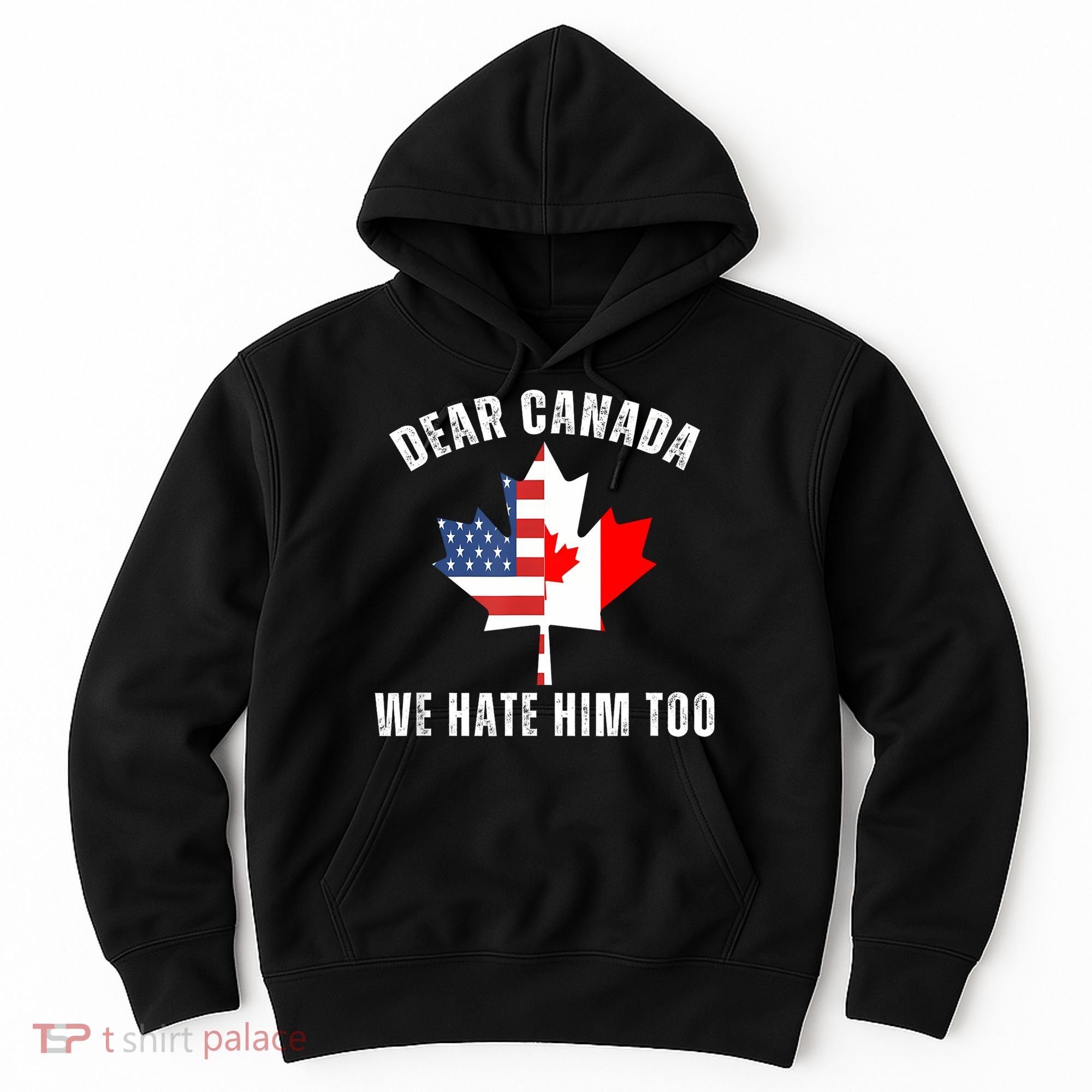 Dear Canada We Hate Him Too Anti Trump Canadian Protest Hoodie