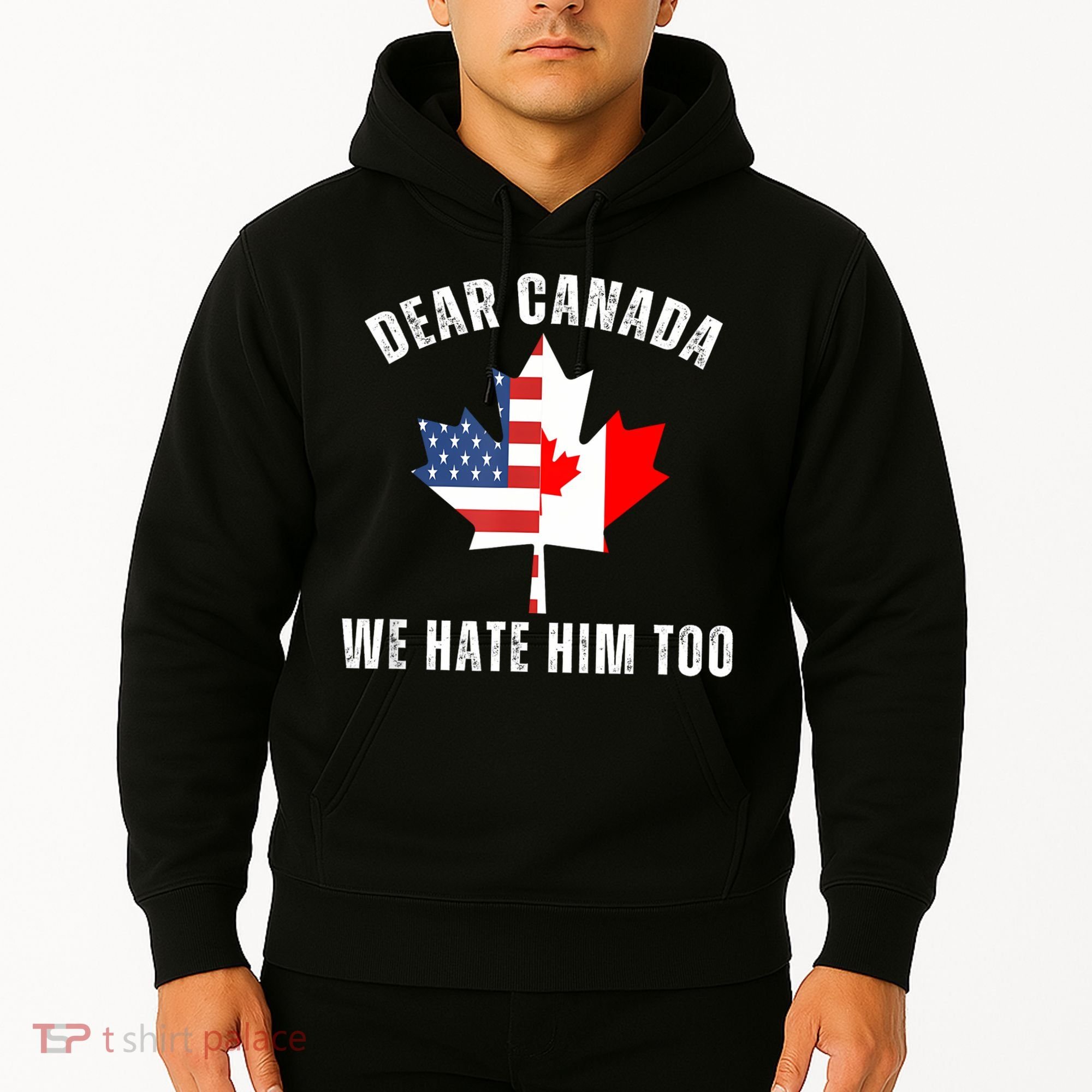 Dear Canada We Hate Him Too Anti Trump Canadian Protest Hoodie