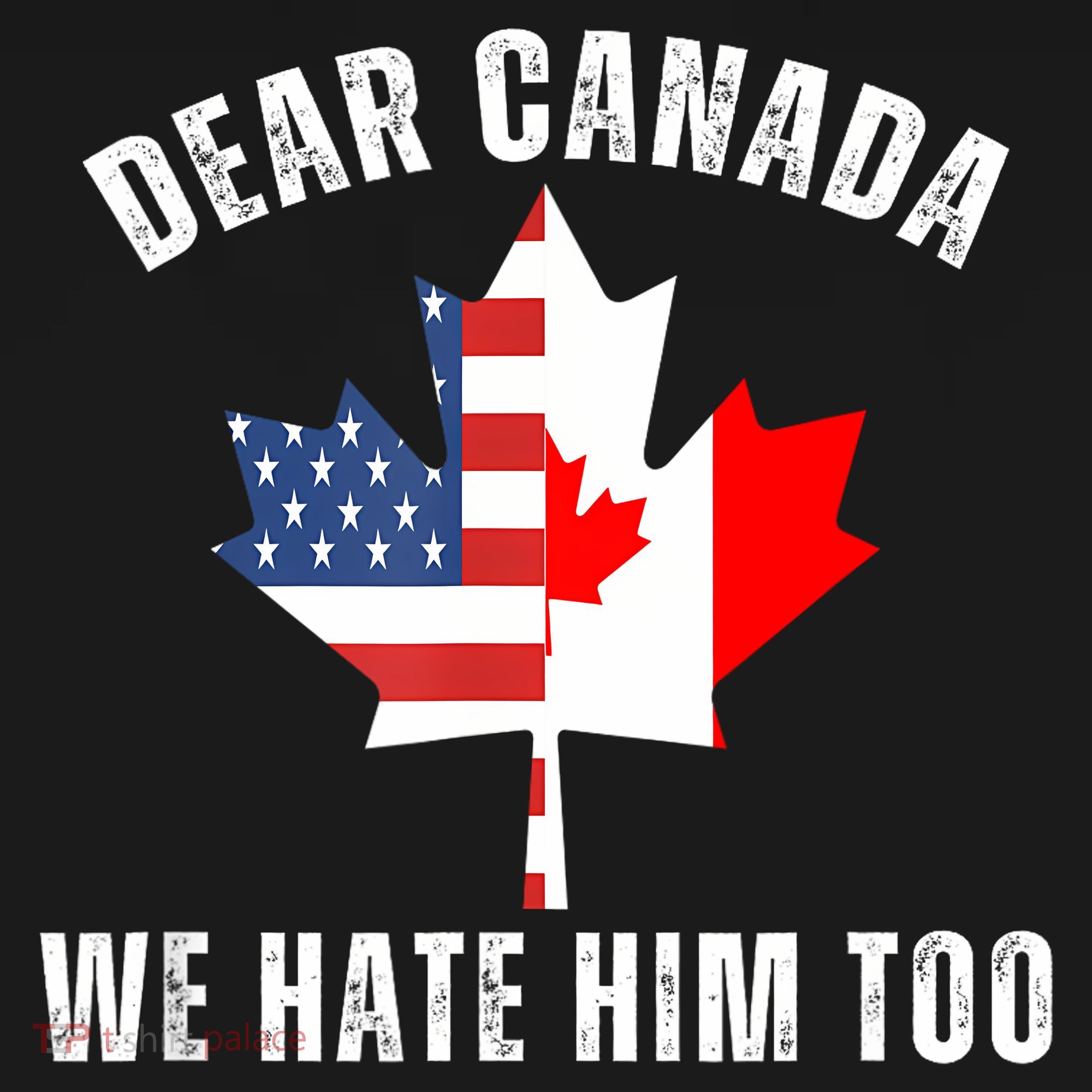Dear Canada We Hate Him Too Anti Trump Canadian Protest Tank Top