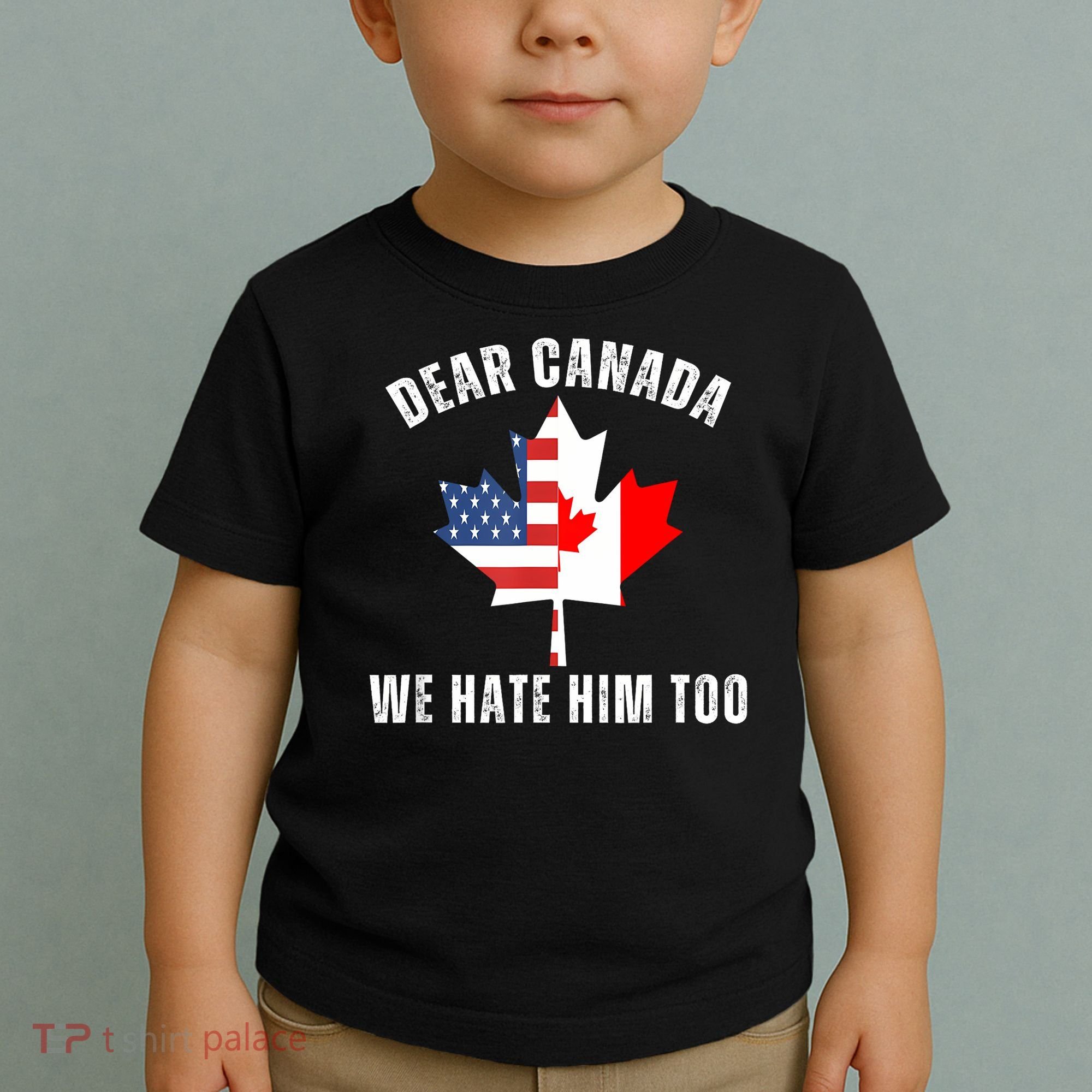 Dear Canada We Hate Him Too Anti Trump Canadian Protest Toddler T-Shirt