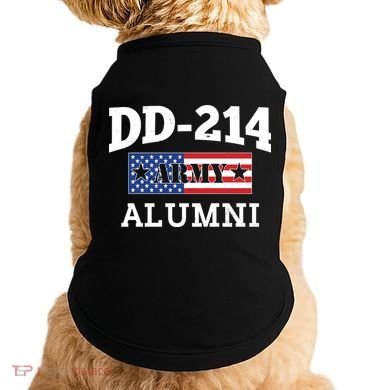 DD-214 Army Alumni US American Flag Doggie Tank