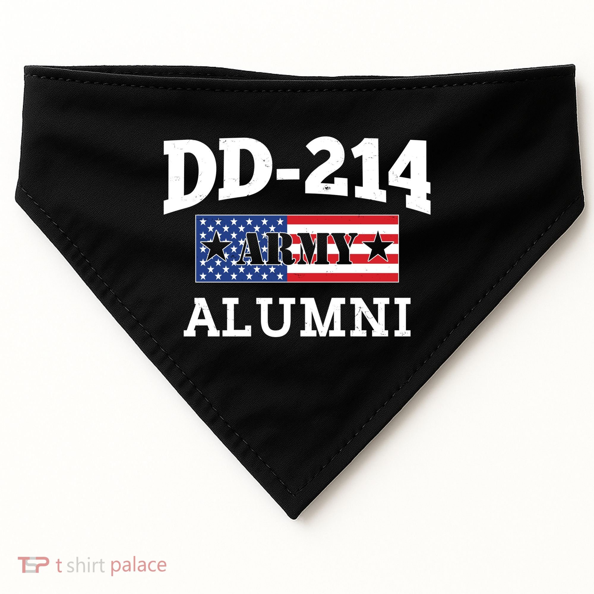 DD-214 Army Alumni US American Flag USA-Made Doggie Bandana