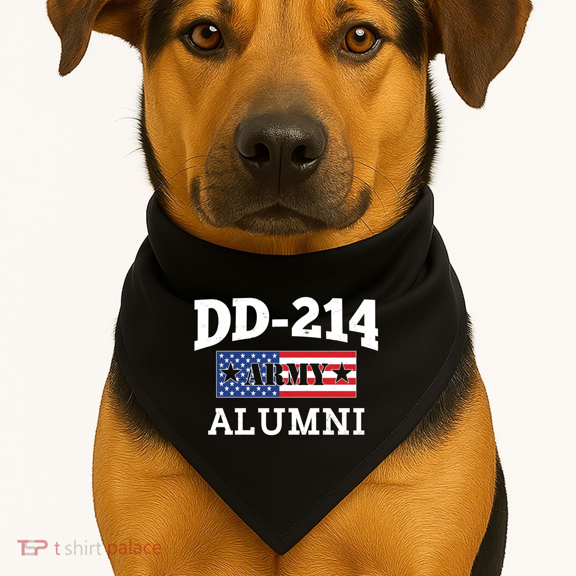 DD-214 Army Alumni US American Flag USA-Made Doggie Bandana