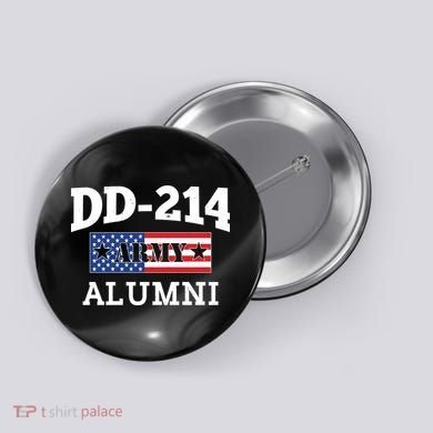 DD-214 Army Alumni US American Flag Button