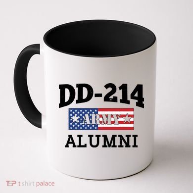 DD-214 Army Alumni US American Flag Coffee Mug