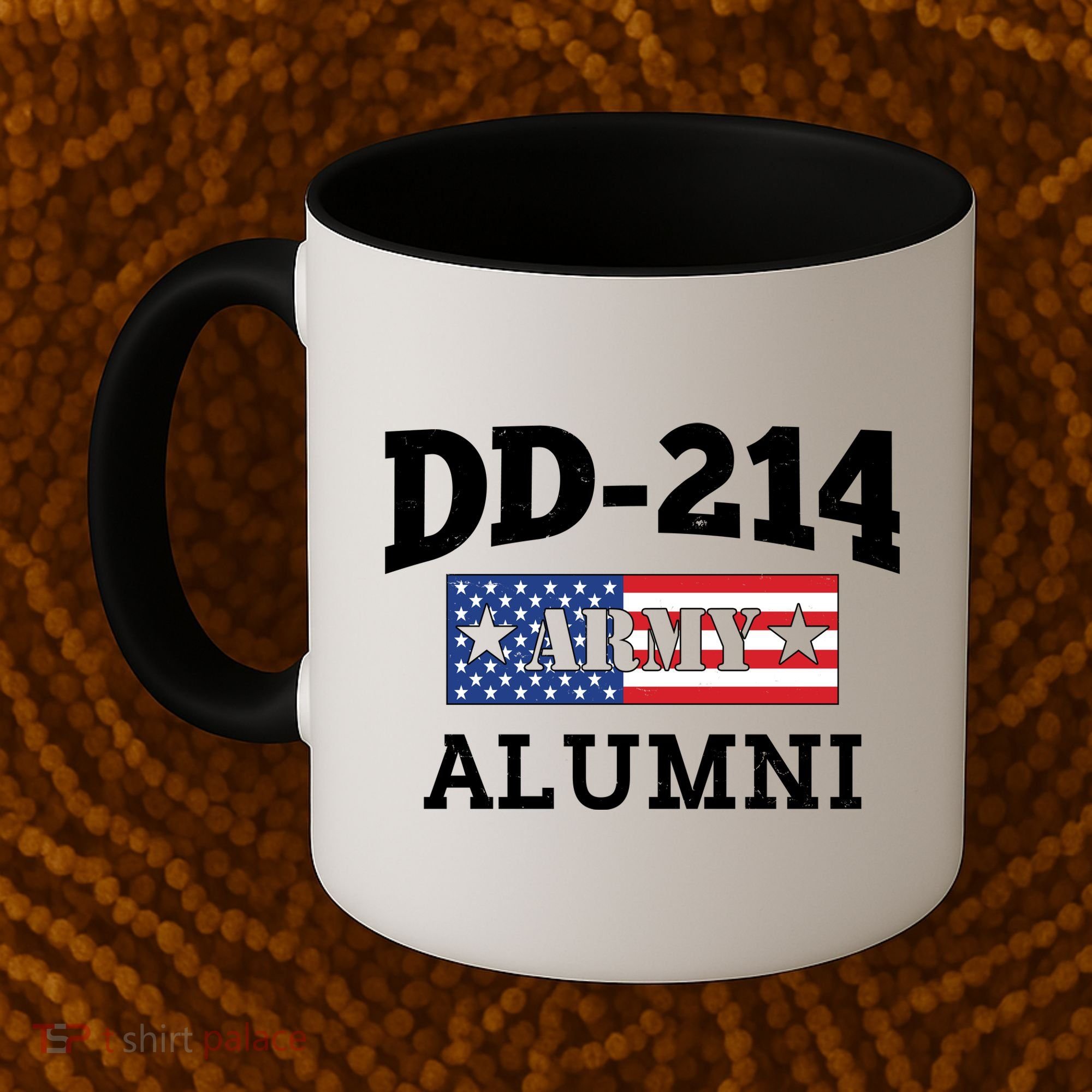 DD-214 Army Alumni US American Flag Coffee Mug