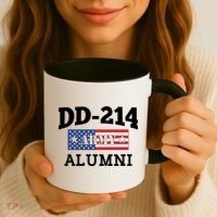 DD-214 Army Alumni US American Flag Coffee Mug thumb 3