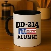 DD-214 Army Alumni US American Flag Coffee Mug thumb 4