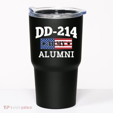 DD-214 Army Alumni US American Flag Tumbler