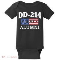 DD-214 Army Alumni US American Flag Baby Bodysuit thumb 0