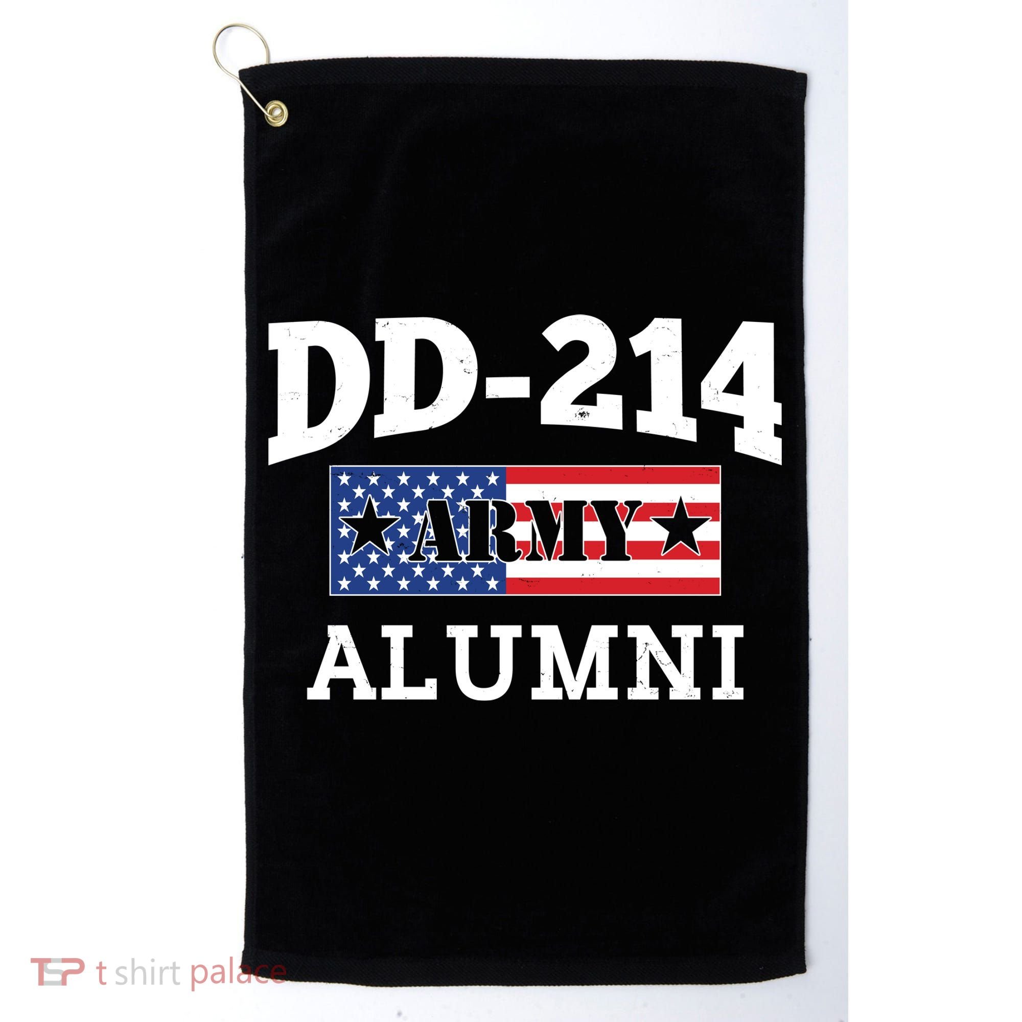 DD-214 Army Alumni US American Flag Golf Towel