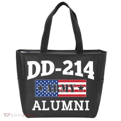 DD-214 Army Alumni US American Flag Tote Bag