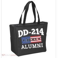 DD-214 Army Alumni US American Flag Tote Bag thumb 2