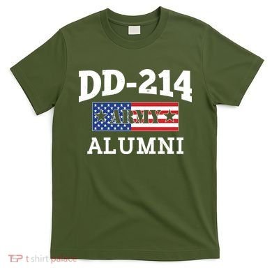 DD-214 Army Alumni US American Flag T-Shirt