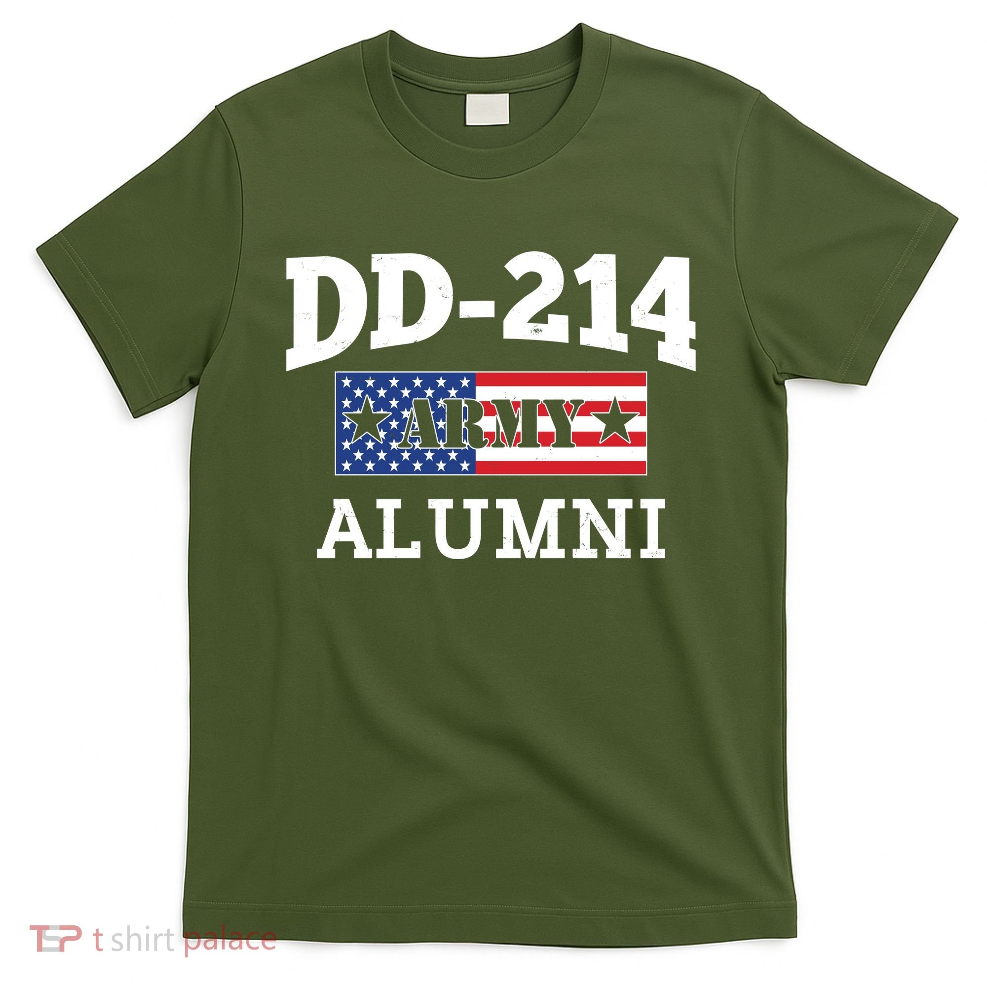 DD-214 Army Alumni US American Flag T-Shirt
