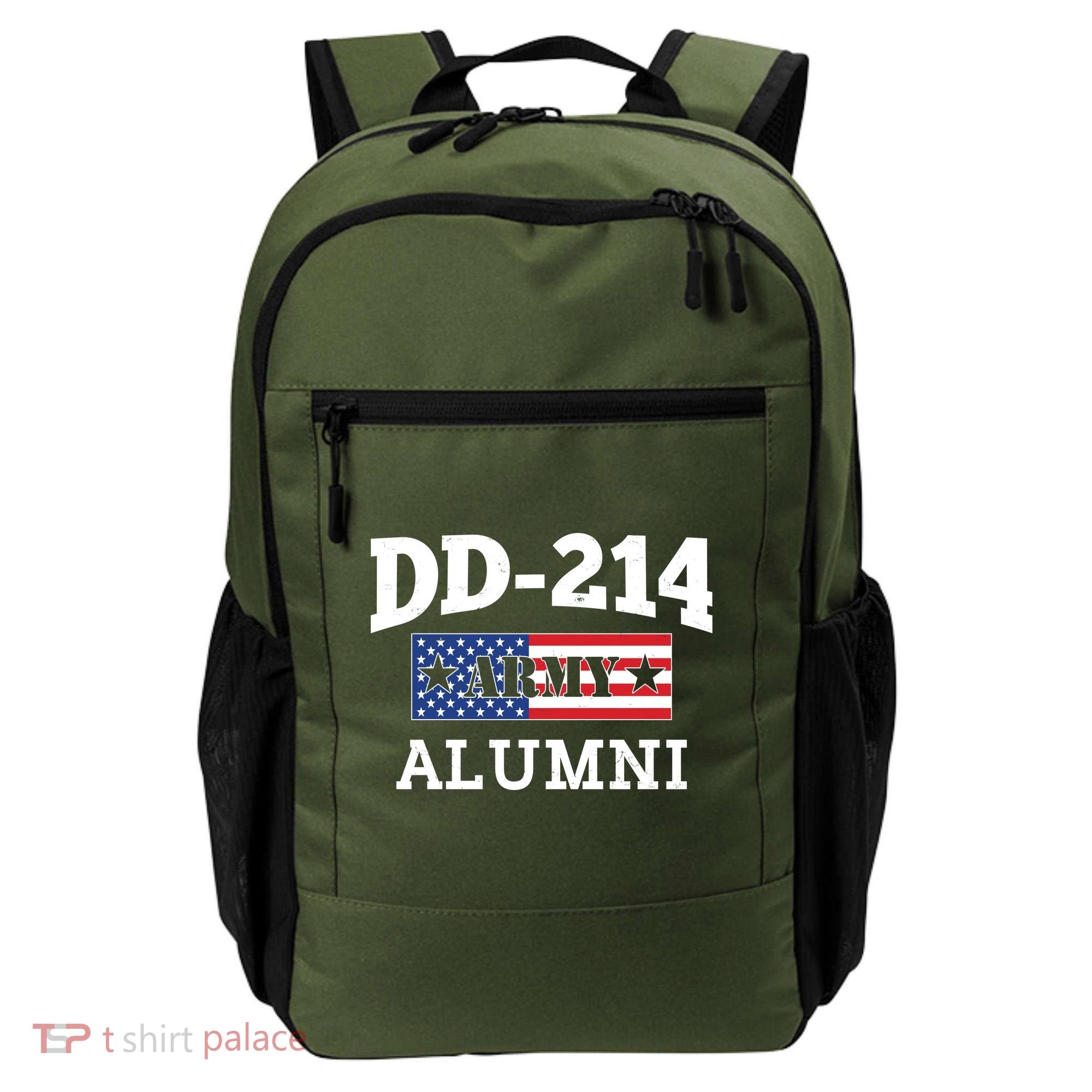 DD-214 Army Alumni US American Flag Backpack
