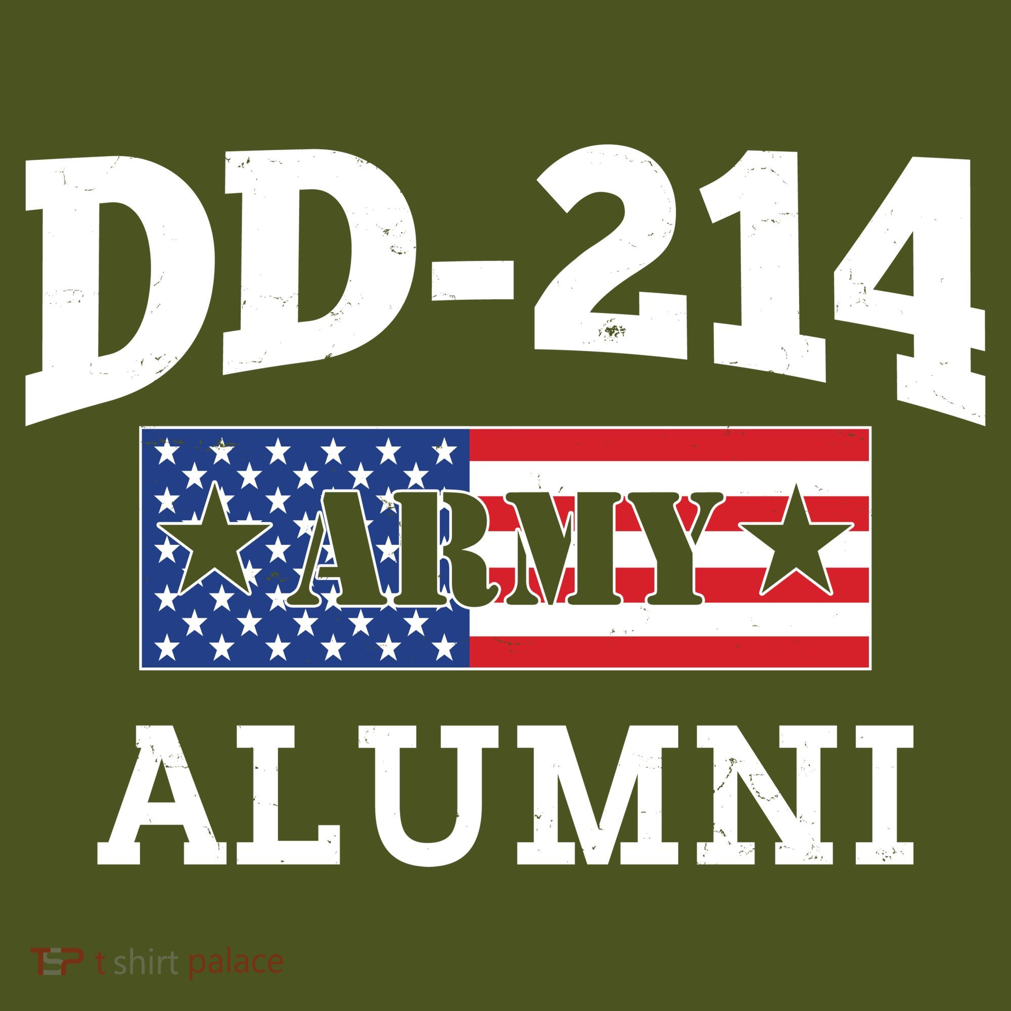 DD-214 Army Alumni US American Flag Mousepad
