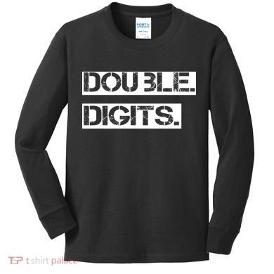 Double Digits 10th Birthday For A Cool 10 Year Old Kid Kids Long Sleeve Shirt