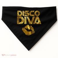 Disco Diva 60s 70s 80s Costume Party Wear Outfit USA-Made Doggie Bandana thumb 0