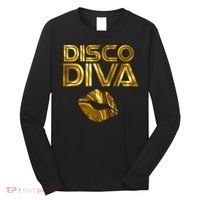 Disco Diva 60s 70s 80s Costume Party Wear Outfit Long Sleeve Shirt thumb 0