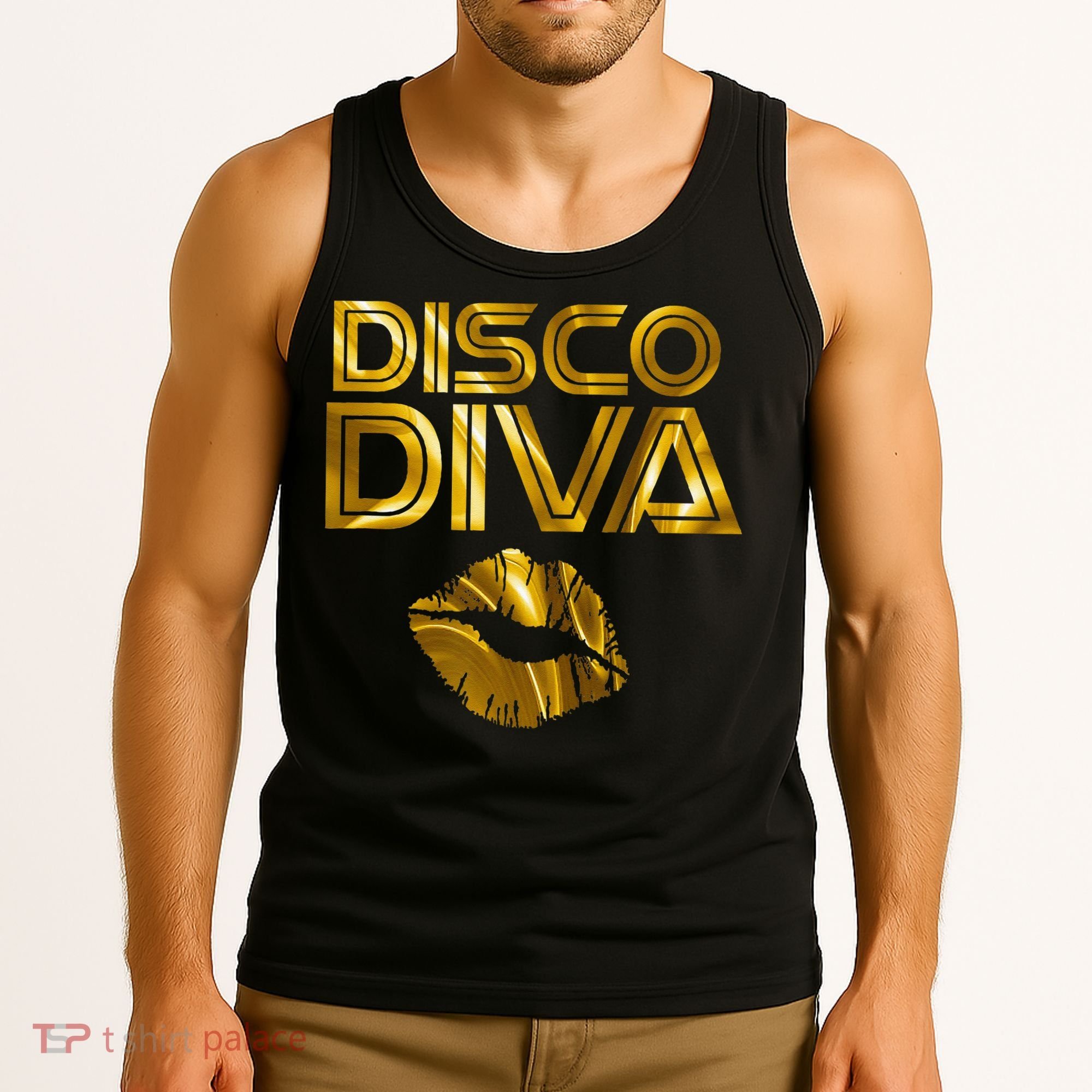 Disco Diva 60s 70s 80s Costume Party Wear Outfit Tank Top