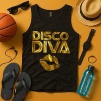 Disco Diva 60s 70s 80s Costume Party Wear Outfit Tank Top thumb 4