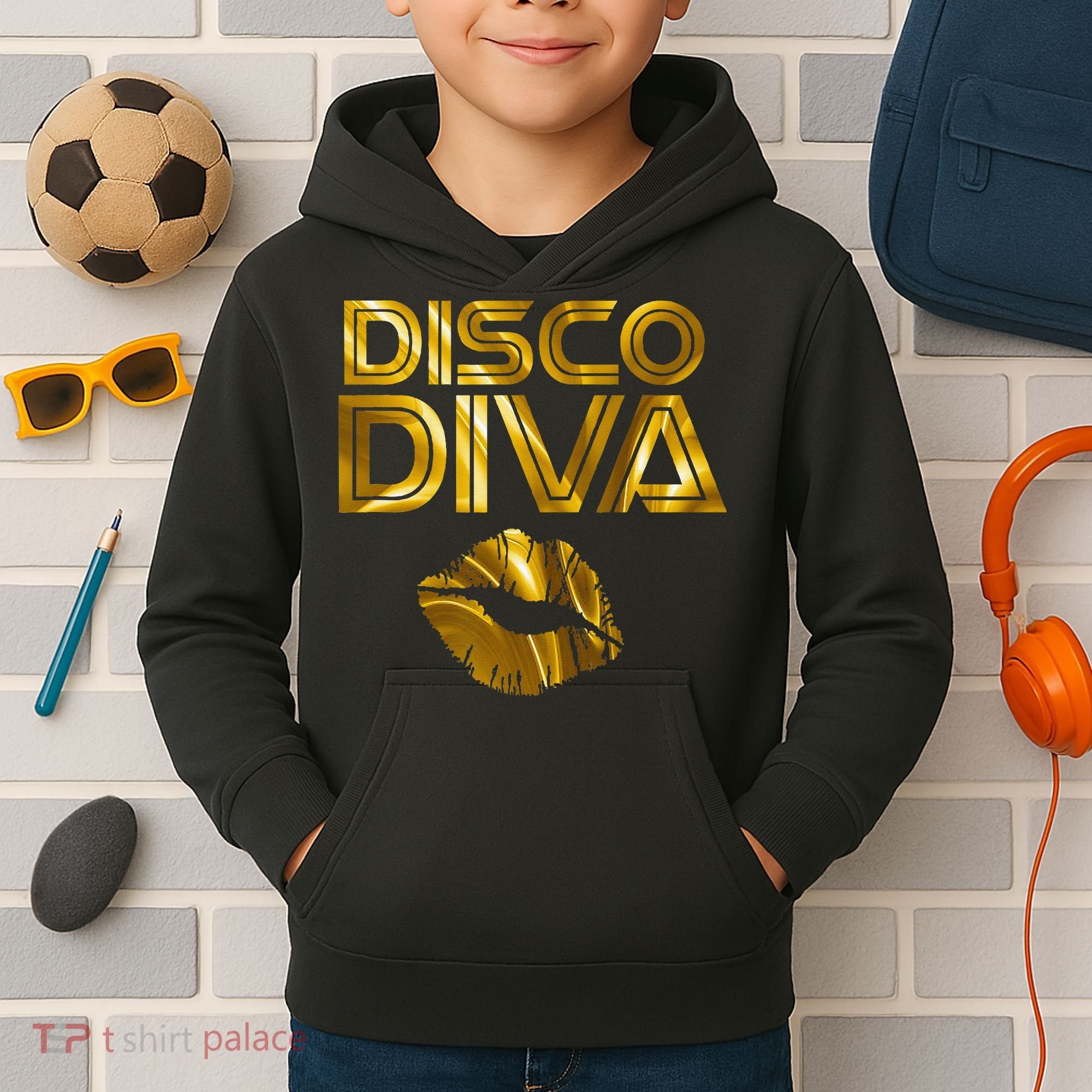 Disco Diva 60s 70s 80s Costume Party Wear Outfit Kids Hoodie