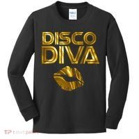 Disco Diva 60s 70s 80s Costume Party Wear Outfit Kids Long Sleeve Shirt thumb 0