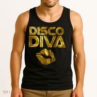 Disco Diva | 60s 70s 80s Costume Party Wear Outfit Tshirt Tank Top thumb 3