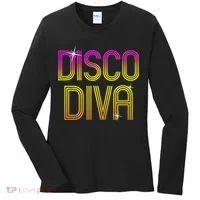 Disco Diva 70s 80s Party Dance Women's Long Sleeve Shirt thumb 0