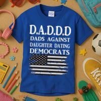 Daddd Dads Against Daughter Dating Democrats Kids T-Shirt thumb 3