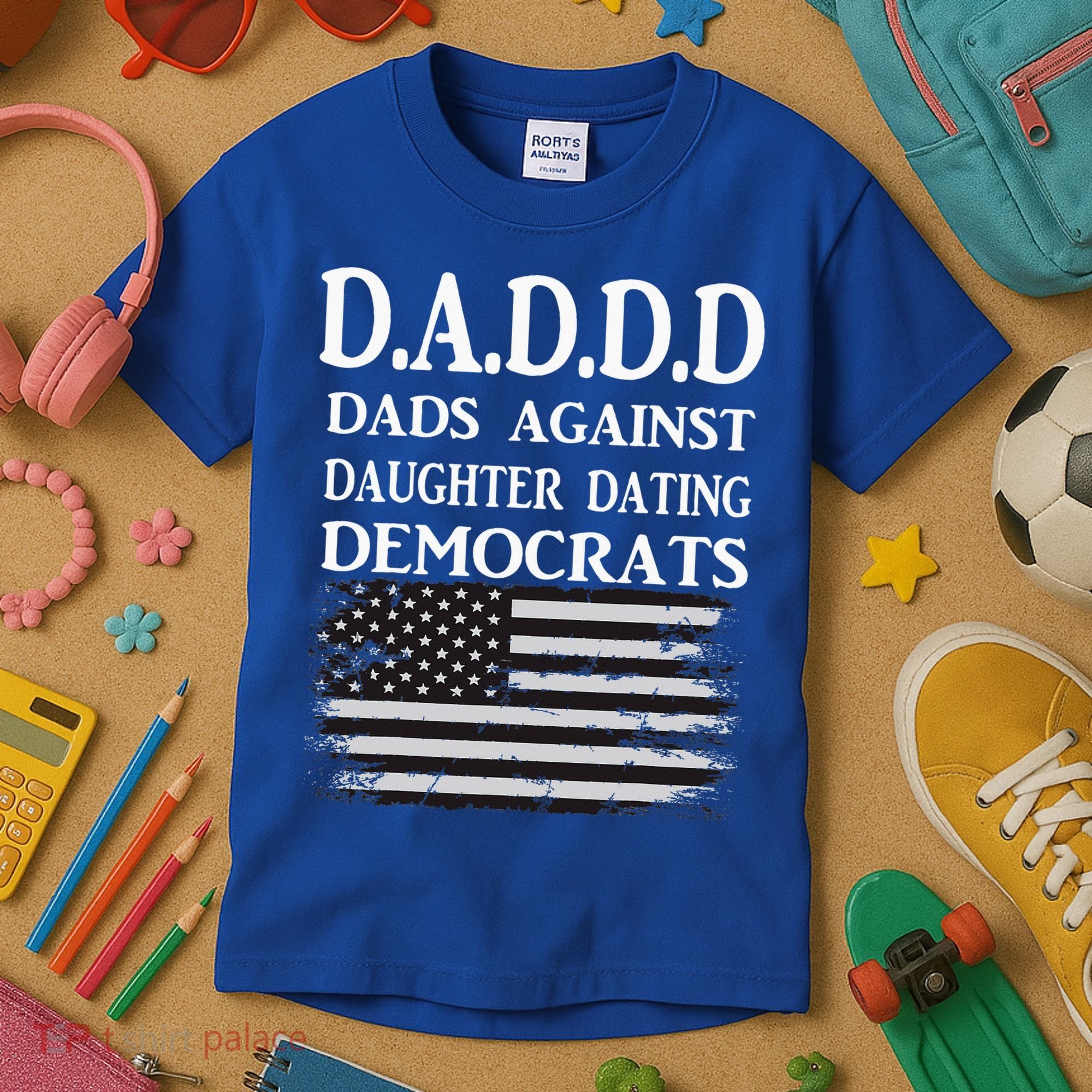Daddd Dads Against Daughter Dating Democrats Kids T-Shirt