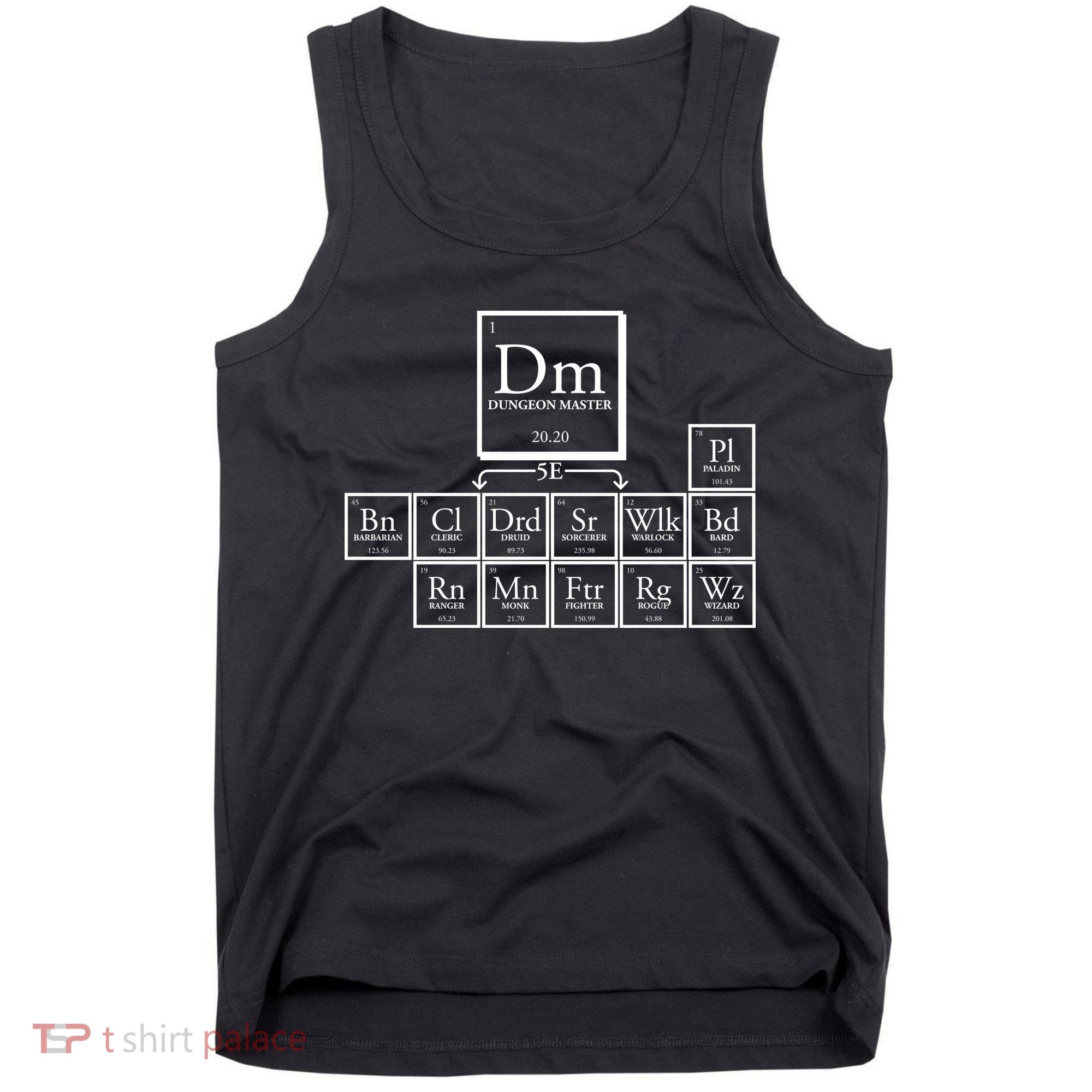 DnD Dungeon And Dragons Periodic Table Tank Top
