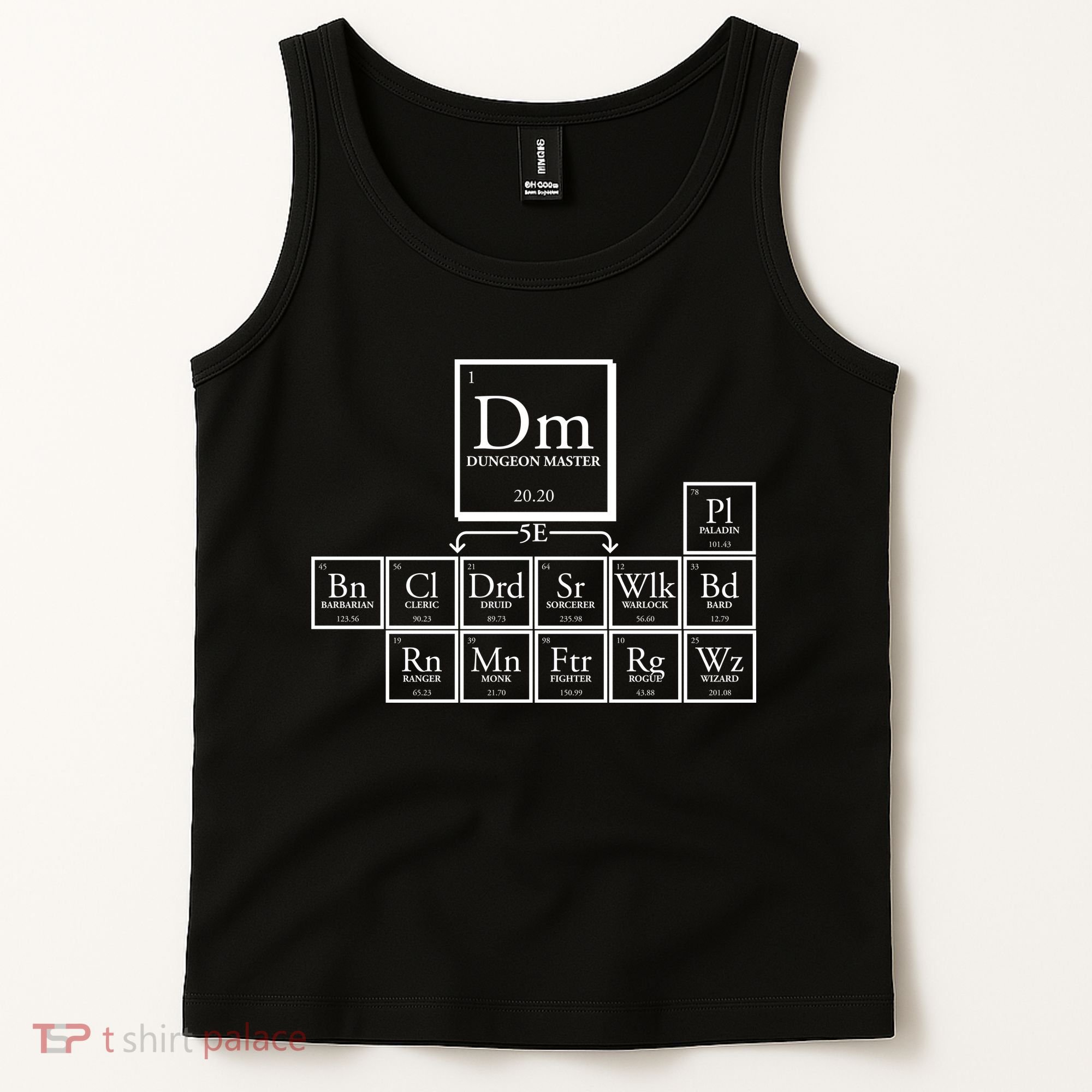 DnD Dungeon And Dragons Periodic Table Tank Top